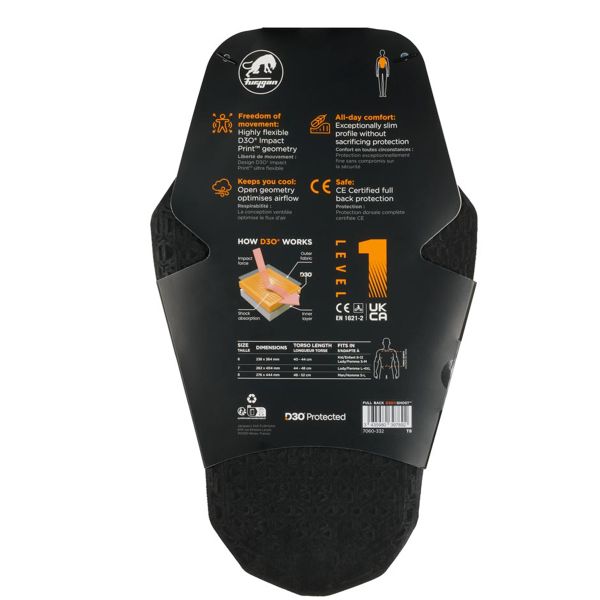 Furygan Full Back Ghost D3O Rückenstütze