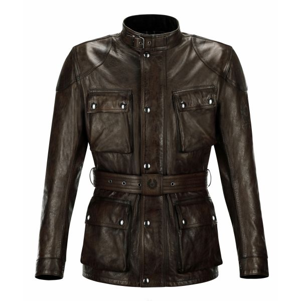 Motorradweste Belstaff Trialmaster Leather Antique Black Brown