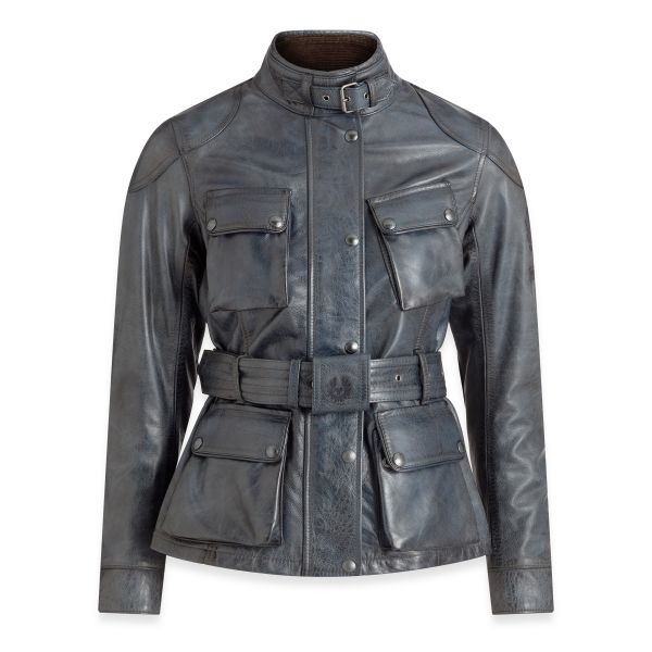 Motorradweste Belstaff Trialmaster Leather Lady Insignia Blue