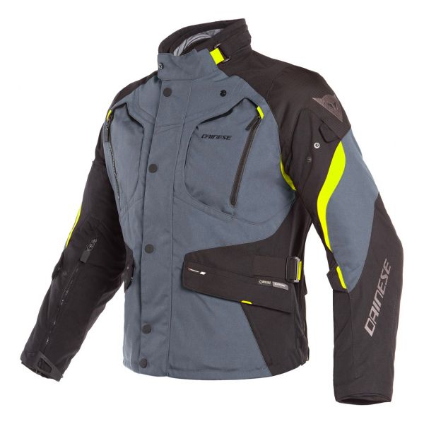 Motorradweste Dainese Dolomiti Gore-Tex Ebony Black Fluo Yellow