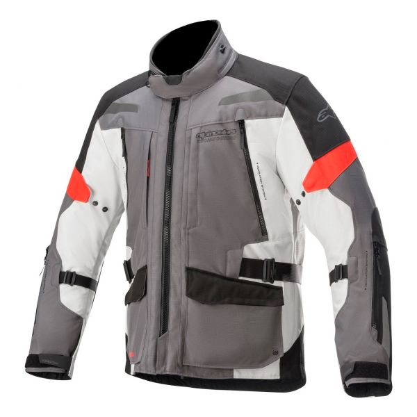 Motorradweste Alpinestars Valparaiso V3 Drystar Dark Gray Light Gray Red
