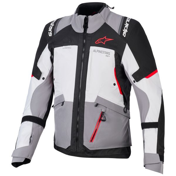 Motorradweste Alpinestars Andes V4 Drystar Dark Gray Ice Gray Black Bright Red