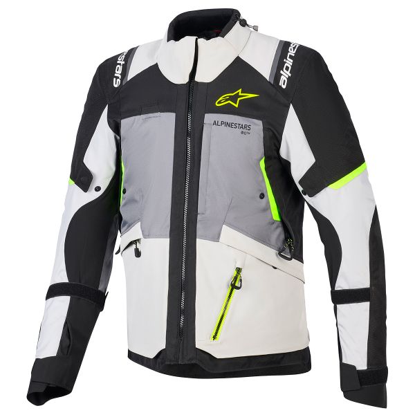 Motorradweste Alpinestars Andes V4 Drystar Dark Gray Ice Gray Black Yellow Fluo