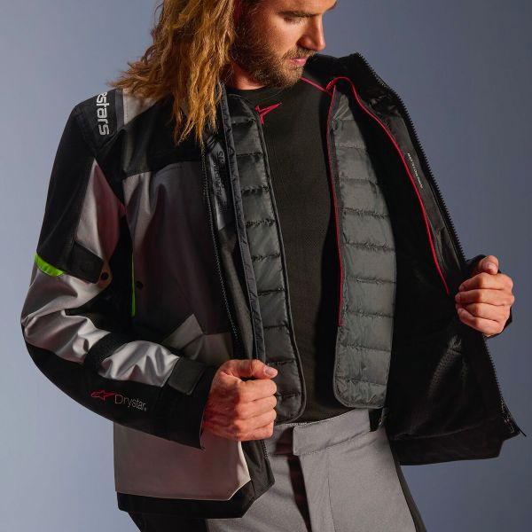 Alpinestars Andes V4 Drystar Dark Gray Ice Gray Black Yellow Fluo