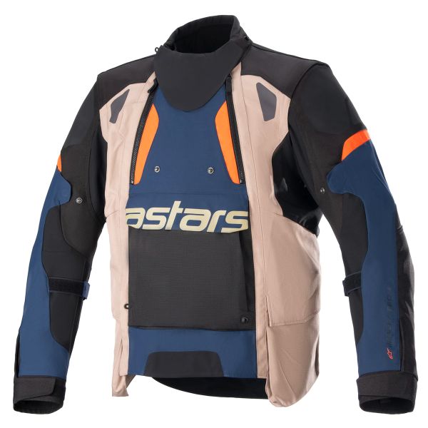 Motorradweste Alpinestars Halo Drystar Dark Blue Khaki Flame Orange Motorradweste Alpinestars Halo Drystar Dark Blue Khaki Flame Orange