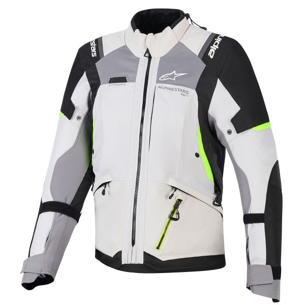 Motorradweste Alpinestars Stella Andes V4 Drystar Ice Gray Dark Gray Black Yellow Fluo