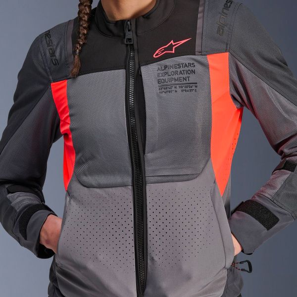 Alpinestars Stella ST-2 Air Deep Gray Dark Gray Fluo Coral