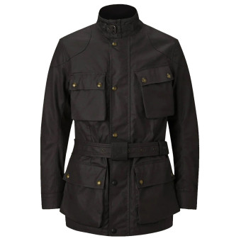 Motorradweste Belstaff Trialmaster Wax 8oz Black