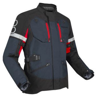 Motorradweste Bering Halifax Black Anthracite Red