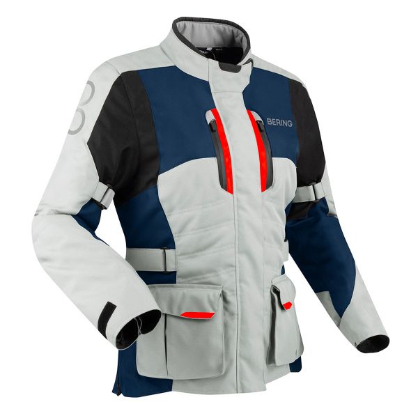 Motorradweste Bering Lady Siberia Grey Blue Red Motorradweste Bering Lady Siberia Grey Blue Red