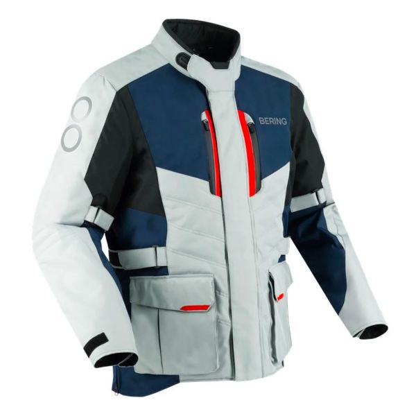 Motorradweste Bering Siberia Grey Blue Red