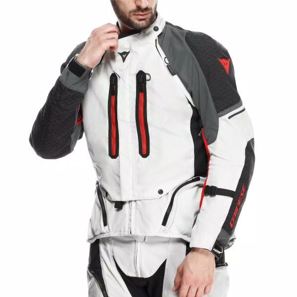 Dainese Super Adventure Absoluteshell Glacier Grey Iron Gate Red