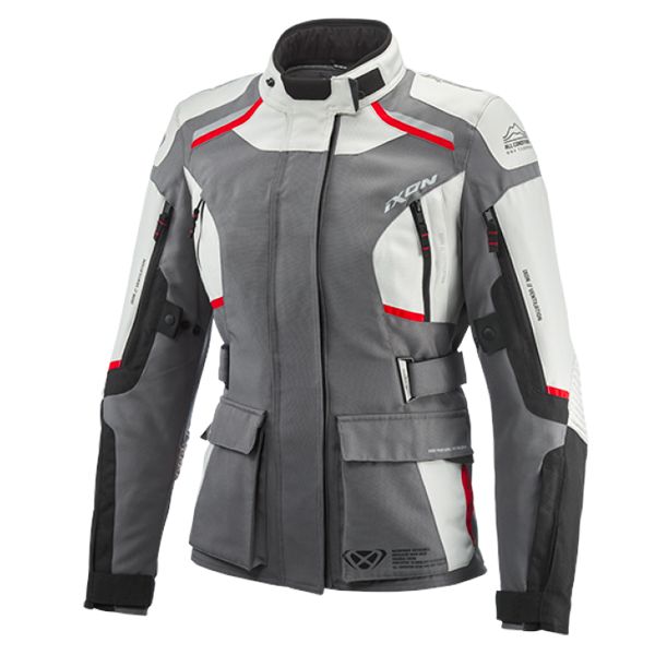Motorradweste Ixon Midgard Lady Grey Black Red Motorradweste Ixon Midgard Lady Grey Black Red