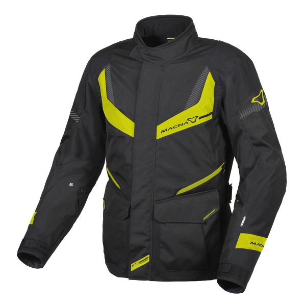 Motorradweste Macna Rancher Black Fluo Yellow Motorradweste Macna Rancher Black Fluo Yellow