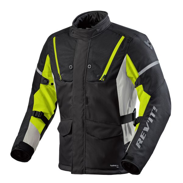 Motorradweste REV'IT Horizon 3 H2O Black Neon Yellow