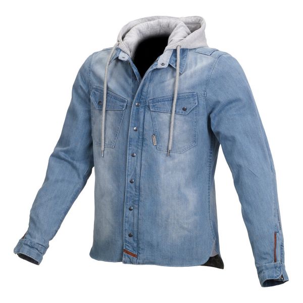 Motorradweste Macna Westcoast Denim Light Blue Grey
