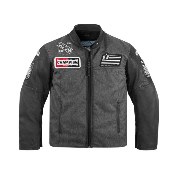 Motorradjacke ICON 1000 Vigilante Dropout Black