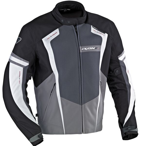Motorradjacke Ixon Airway HP Schwarz Grau Wei�