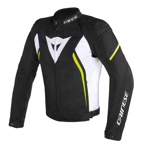 Motorradjacke Dainese Avro 2 Black White Yellow Fluo