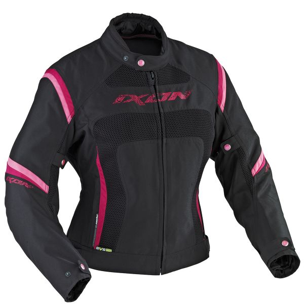 Motorradjacke Ixon Celesta HP Schwarz Fuchsia