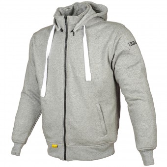 Motorradjacke Booster Hoodie Kevlar Core Light Grey Motorradjacke Booster Hoodie Kevlar Core Light Grey