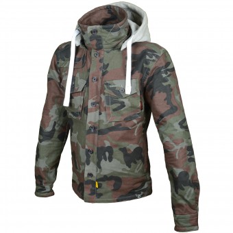 Motorradjacke Booster Hoodie Kevlar Hunt Camo