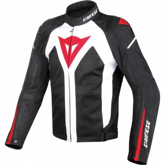 Motorradjacke Dainese Hyper Flux D-Dry White Black Red
