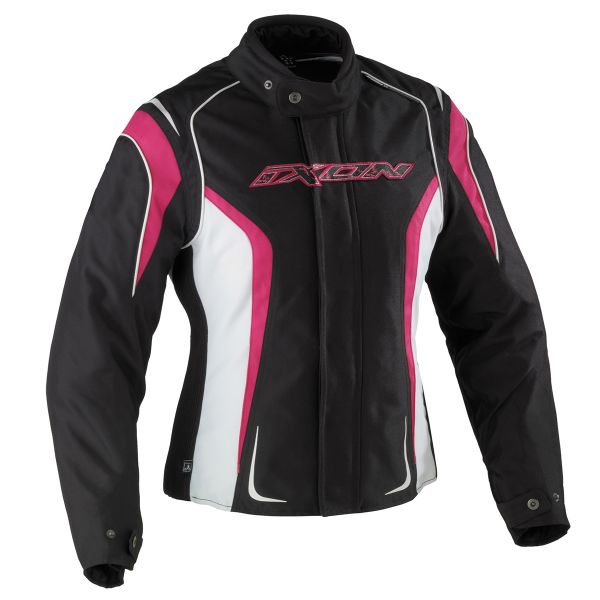 Motorradjacke Ixon Kashima HP Schwarz Wei Fushia