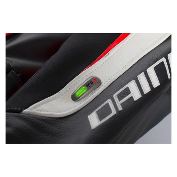 Dainese Misano D-Air White Black Red Fluo