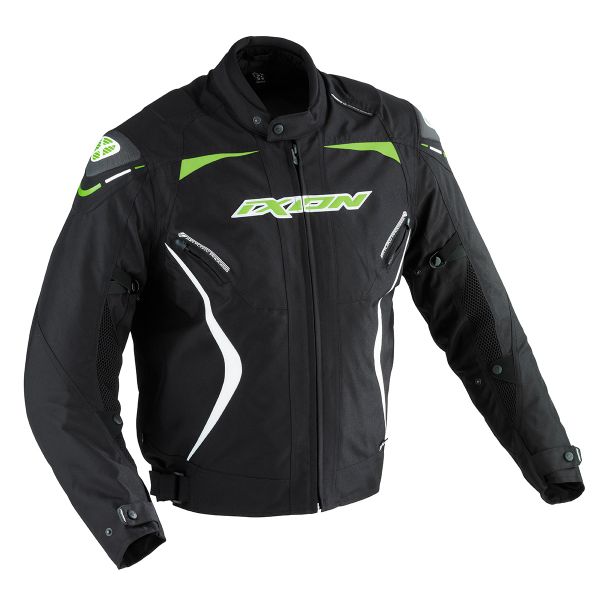Motorradjacke Ixon Oxygen HP Schwarz Wei� Gr�n