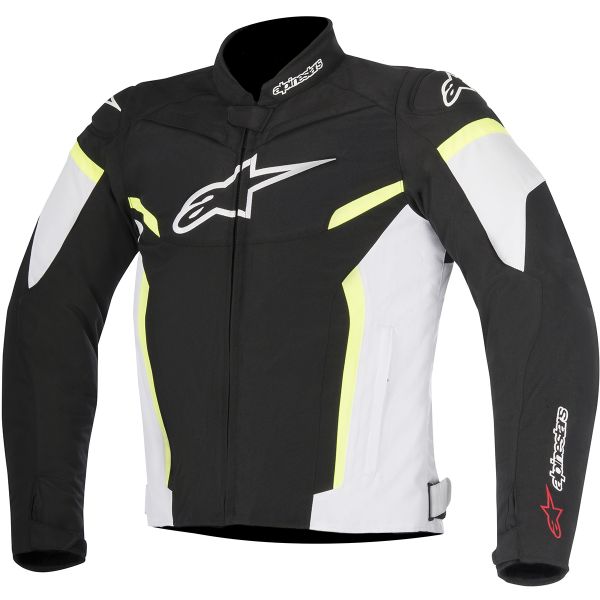 Motorradjacke Alpinestars T-GP Plus R V2 Black White Yellow Fluo