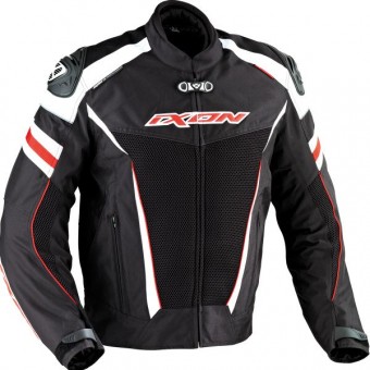 Motorradjacke Ixon Typhon Race HP Schwarz Weiß Rot