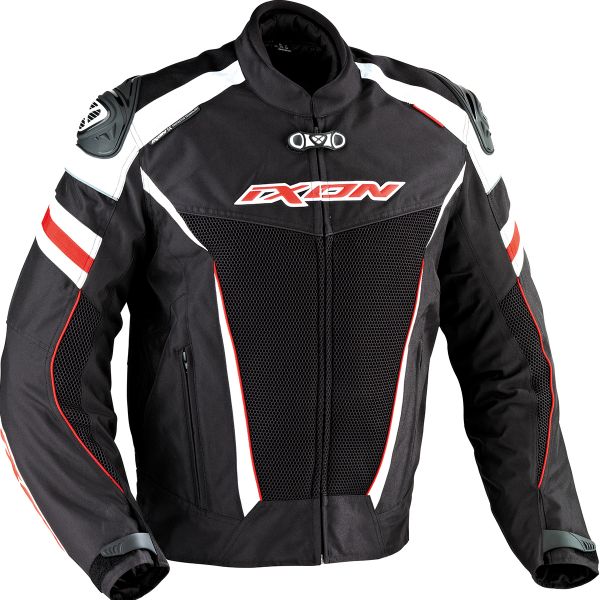 Motorradjacke Ixon Typhon Race HP Schwarz Wei� Rot