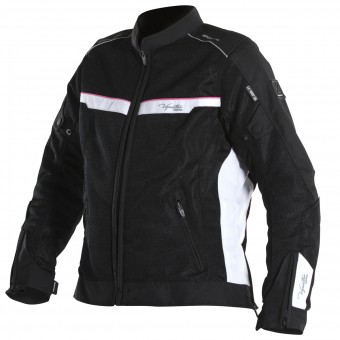Motorradjacke V'Quattro VE-51 Lady Black White Pink