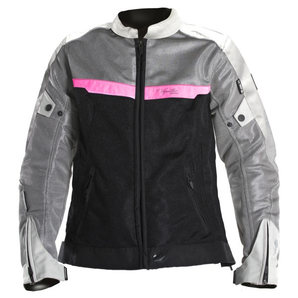 Motorradjacke V'Quattro VE-51 Lady Grey Black Pink