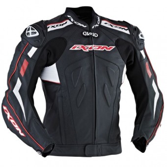 Motorradjacke Ixon Addict Air Schwarz Weiß Rot
