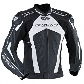 Motorradjacke Ixon Addict Air Schwarz Weiß