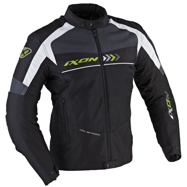 Motorradjacke Ixon Alloy Schwarz Wei� Gr�n
