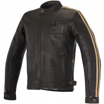 Motorradjacke Alpinestars Charlie Leather Vintage Brown Sand Motorradjacke Alpinestars Charlie Leather Vintage Brown Sand