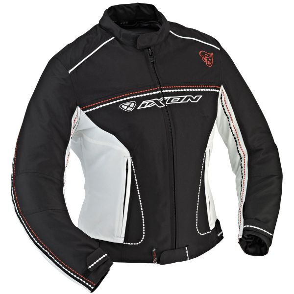 Motorradjacke Ixon Diva Sport Schwarz Wei�