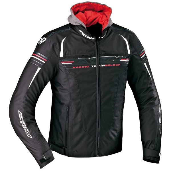 Motorradjacke Ixon Dual Black White Red