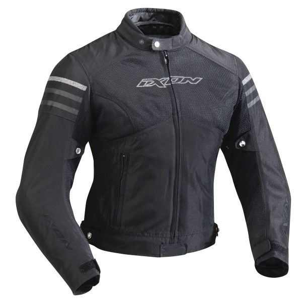 Motorradjacke Ixon Electra Schwarz Silber