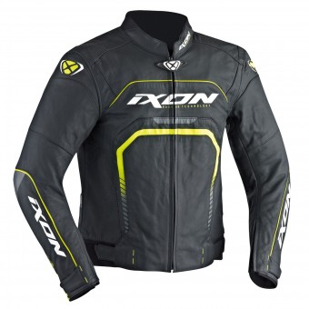 Motorradjacke Ixon Fighter Black White Yellow