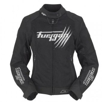 Motorradjacke Furygan Genesis Claw Vented Lady Schwarz Weiß