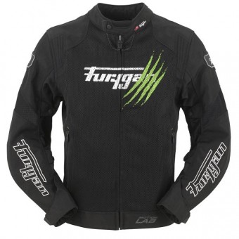 Motorradjacke Furygan Genesis Claw Vented Schwarz Wei� Gr�n