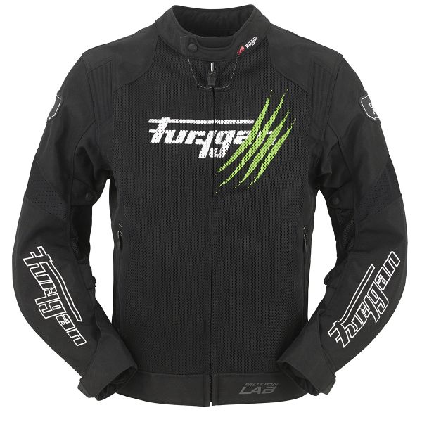 Motorradjacke Furygan Genesis Claw Vented Schwarz Wei� Gr�n