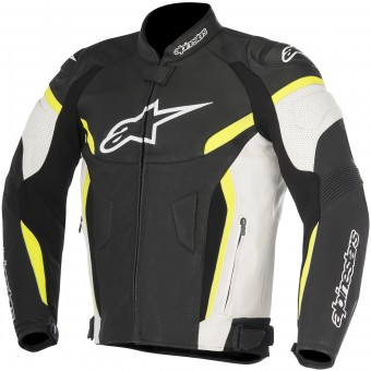 Motorradjacke Alpinestars GP Plus R V2 Airflow Black White Yellow Fluo