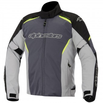 Motorradjacke Alpinestars Gunner Waterproof Black Gray Yellow Fluo