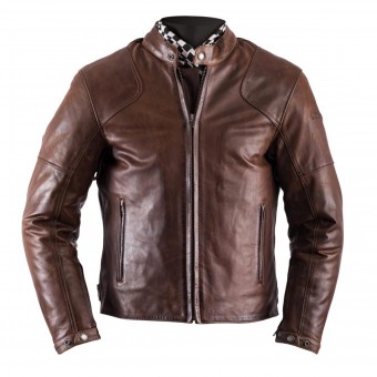 Motorradjacke Helstons Heat Leather Antik Brown