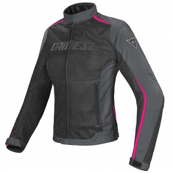 Motorradjacke Dainese Hydra Flux Lady D-Dry Black Ebony Fuschia